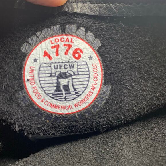 Walk Overs Vintage Union Made USA Women 10 Moto Biker Boots Slouch Black Leather - Picture 4 of 8